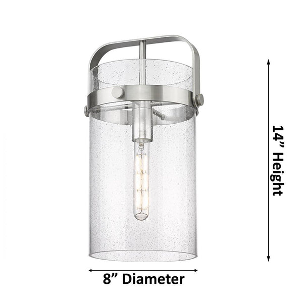 Marvelle 8" One Light Pendant, Satin Nickel