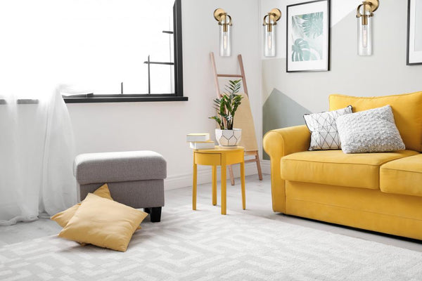 Marvelle 4" One Light Sconce, Brushed Brass / Clear Shade