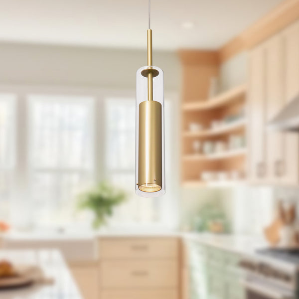 Branford 3" One-Light Pendant, Brushed Gold