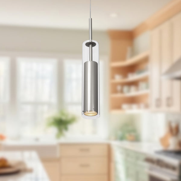 Branford 3" One-Light Pendant, Brushed Nickel