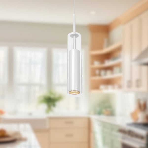 Branford 3" One-Light Pendant, White