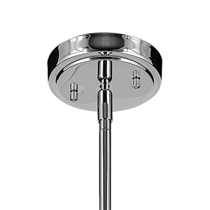 Vance 14" One Light Pendant, Clear Seeded Glass / Chrome