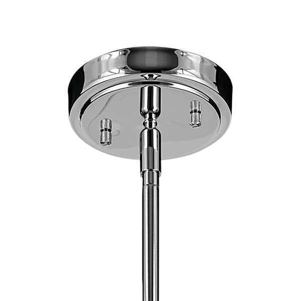 Vance 14" One Light Pendant, Clear Seeded Glass / Chrome