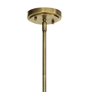 Vance 14" One Light Pendant, Clear Glass / Natural Brass