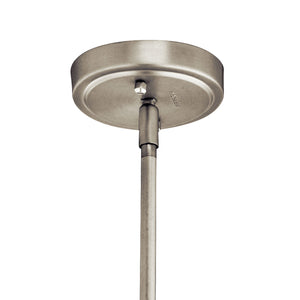 Vance 14" One Light Pendant, Clear Seeded Glass / Brushed Nickel