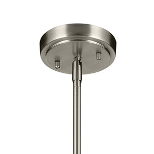 Vance 14" One Light Pendant, Clear Glass / Brushed Nickel