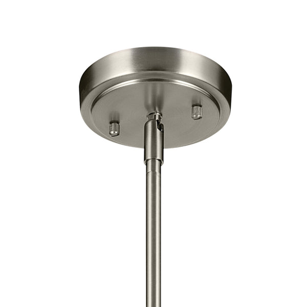 Vance 14" One Light Pendant, Clear Glass / Brushed Nickel