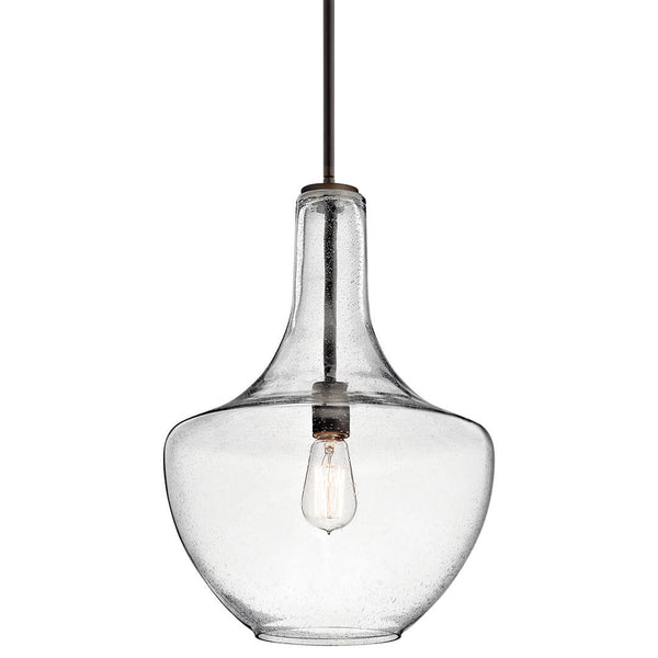 Vance 14" One Light Pendant, Clear Glass / Olde Bronze