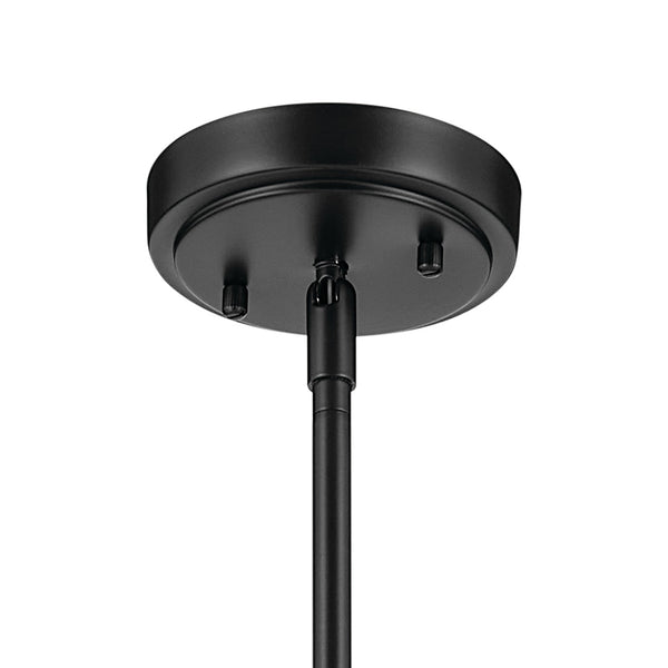 Vance 9" One Light Pendant, Clear Seeded Glass / Black