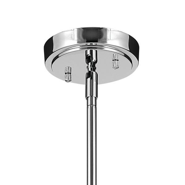 Vance 9" One Light Pendant, Clear Seeded Glass / Chrome