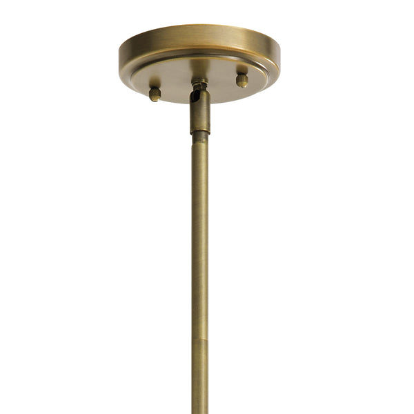 Vance 9" One Light Pendant, Clear Glass / Natural Brass