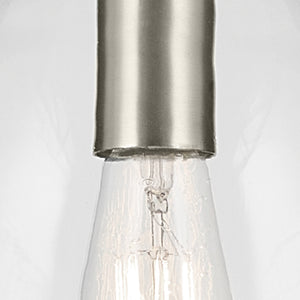 Vance 9" One Light Pendant, Clear Glass / Brushed Nickel