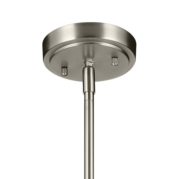 Vance 9" One Light Pendant, Clear Glass / Brushed Nickel