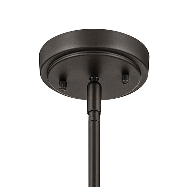 Vance 9" One Light Pendant, Clear Seeded Glass / Olde Bronze