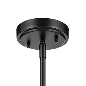 Vance 10" One Light Pendant, Clear Seeded Glass / Black