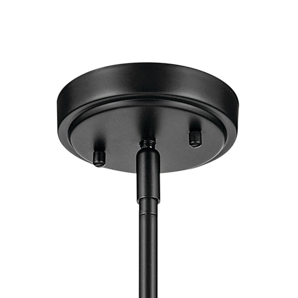 Vance 10" One Light Pendant, Clear Seeded Glass / Black