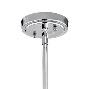 Vance 10" One Light Pendant, Clear Glass / Chrome