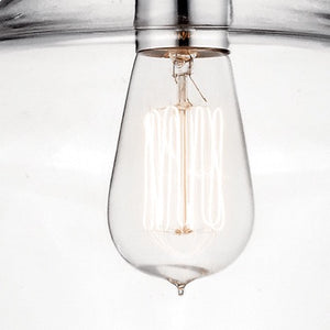 Vance 10" One Light Pendant, Clear Glass / Chrome