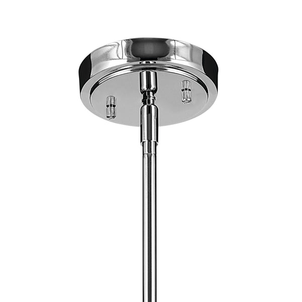 Vance 10" One Light Pendant, Clear Seeded Glass / Chrome