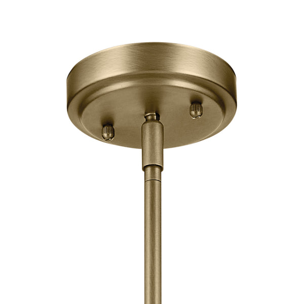 Vance 10" One Light Pendant, Clear Seeded Glass / Natural Brass