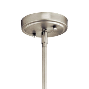 Vance 10" One Light Pendant, Clear Seeded Glass / Brushed Nickel
