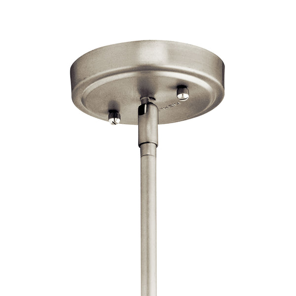 Vance 10" One Light Pendant, Clear Seeded Glass / Brushed Nickel