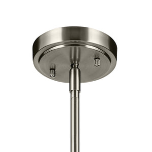 Vance 10" One Light Pendant, Clear Glass / Brushed Nickel