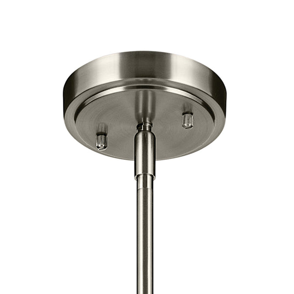 Vance 10" One Light Pendant, Clear Glass / Brushed Nickel