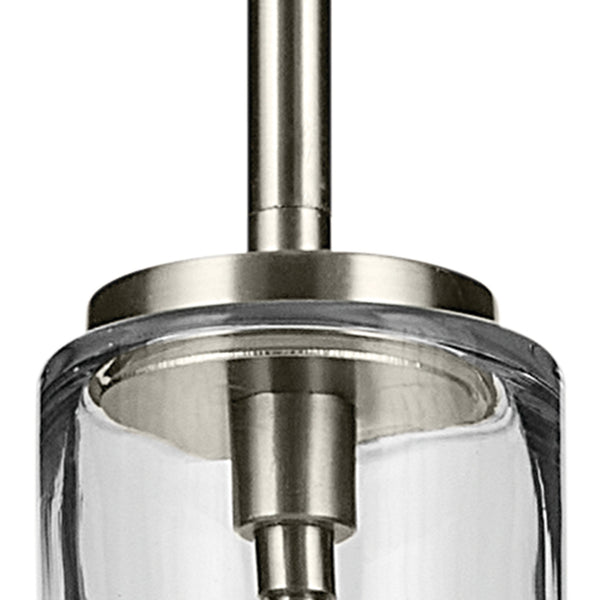 Vance 10" One Light Pendant, Clear Glass / Brushed Nickel