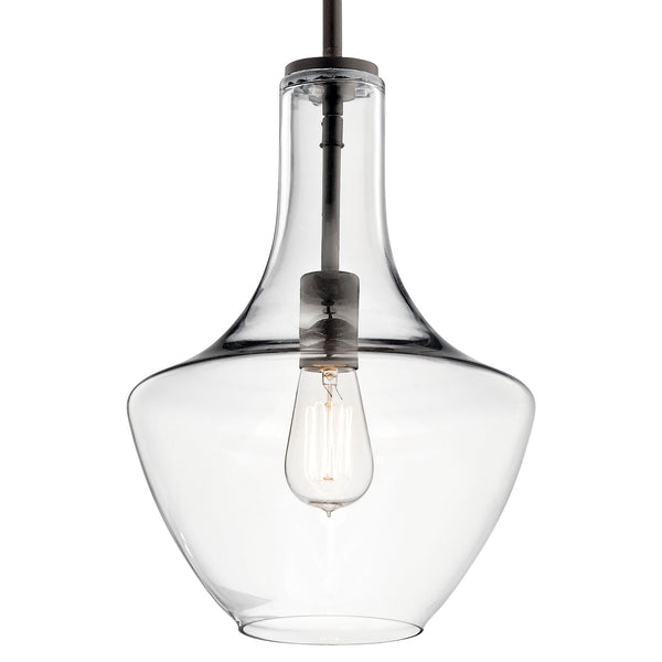 Vance 10" One Light Pendant, Clear Glass / Olde Bronze