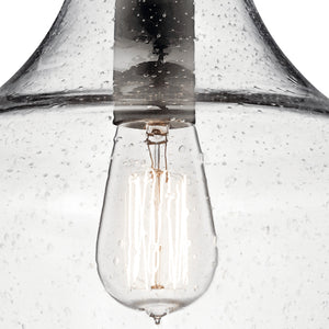 Vance 10" One Light Pendant, Clear Seeded Glass / Olde Bronze