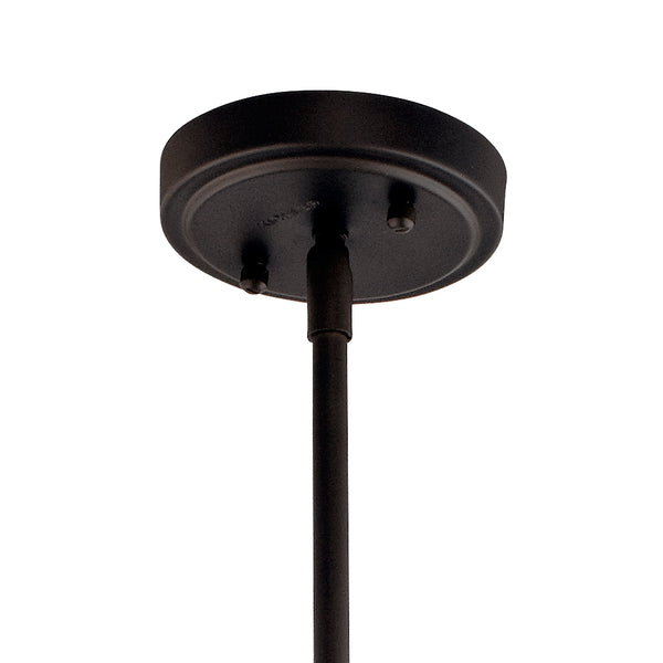 Vance 10" One Light Pendant, Clear Seeded Glass / Olde Bronze