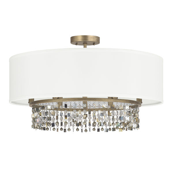Kalei 24" Six Light Pendant, Brushed Gold