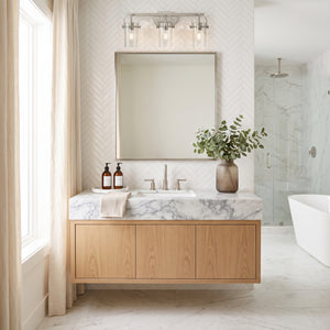 Marvelle 24" Three Lights Bath Vanity Light, Brushed Satin Nickel