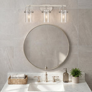 Marvelle 24" Three Lights Bath Vanity Light, Brushed Satin Nickel