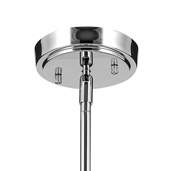 Vance 7" One Light Pendant, Clear Seeded Glass / Chrome