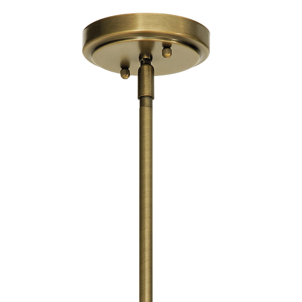 Vance 7" One Light Pendant, Clear Glass / Natural Brass