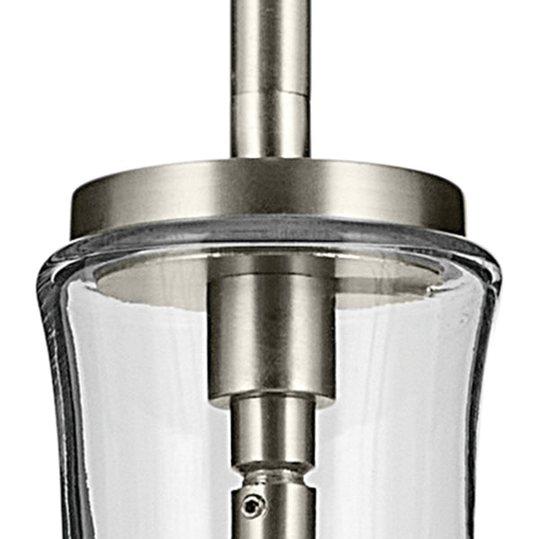 Vance 7" One Light Pendant, Clear Glass / Brushed Nickel