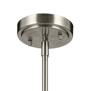 Vance 7" One Light Pendant, Clear Glass / Brushed Nickel