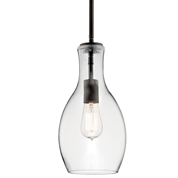 Vance 7" One Light Pendant, Clear Glass / Olde Bronze