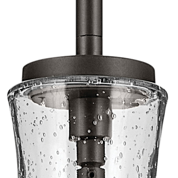 Vance 7" One Light Pendant, Clear Seeded Glass / Olde Bronze