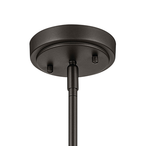 Vance 7" One Light Pendant, Clear Seeded Glass / Olde Bronze