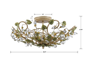 Ivy 20.5'' Five Light Semi Flush Mount, Champagne - Alternate Product Image 2.jpg