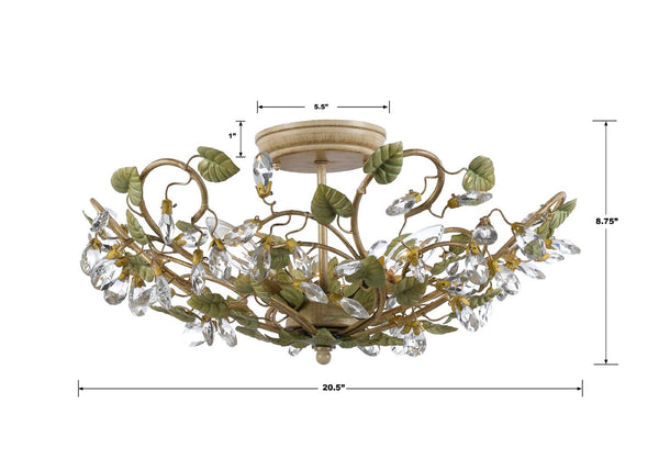 Ivy 20.5'' Five Light Semi Flush Mount, Champagne - Alternate Product Image 2.jpg