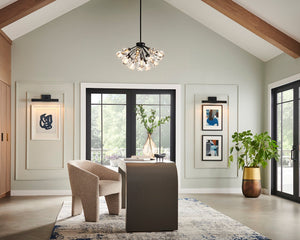 Pebble 20" Two Lights Medium Adjustable Accent Light, Black