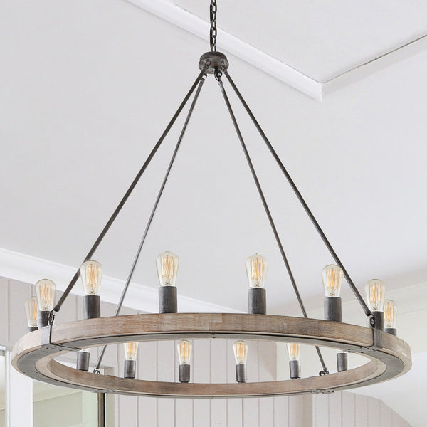 Emory 48" 16 Light Chandelier, Urban Wash
