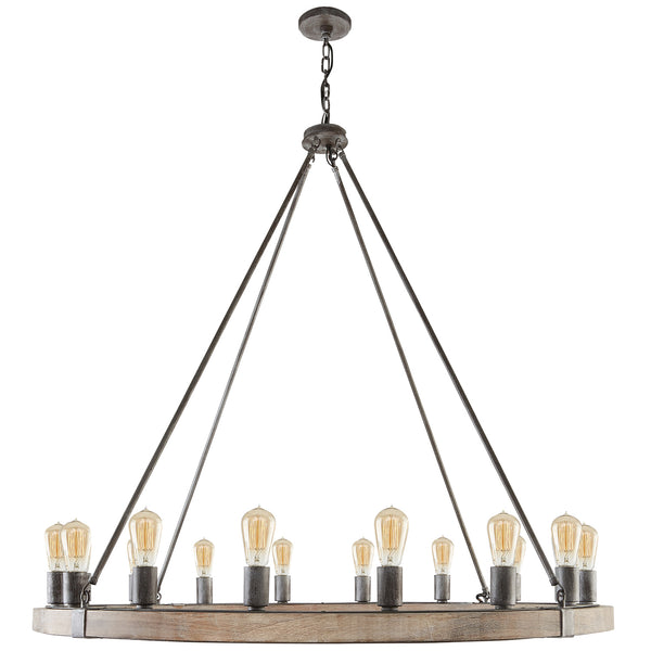 Emory 48" 16 Light Chandelier, Urban Wash