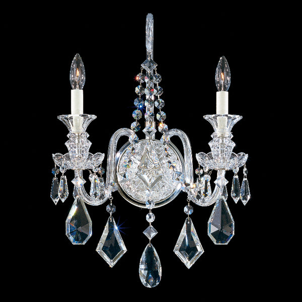 Hamilton 6.5'' Two Light Wall Sconce, Silver with Clear Heritage Crystal - Main Product Image.jpg