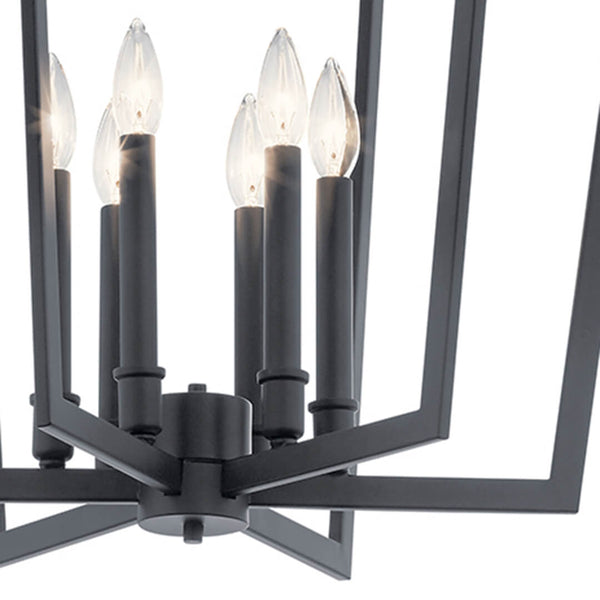 Gannon 25" Six Lights Chandelier, Black