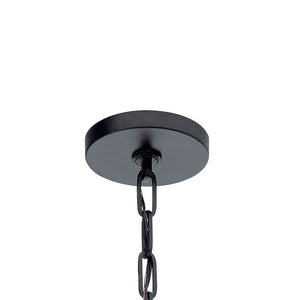Gannon 25" Six Lights Chandelier, Black
